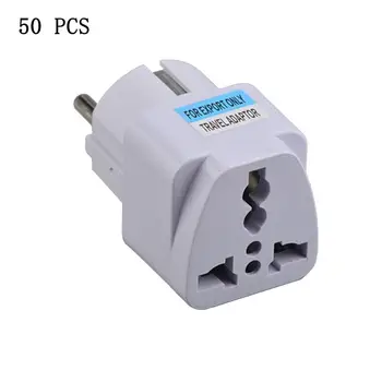 

50 pcs Universal EU Plug Adapter AU UK US To EU Euro KR Travel Adapter Electrical Plug Converter Power Socket