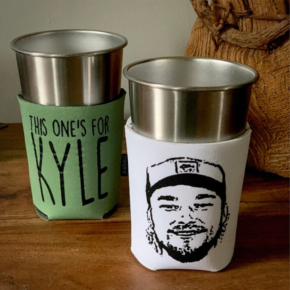 Personalized Pic Can Coolers Birthday Party Coolers Beer Holders Custom Can Coolies Party Favors Personalized Pic Cartoon, Photo 2