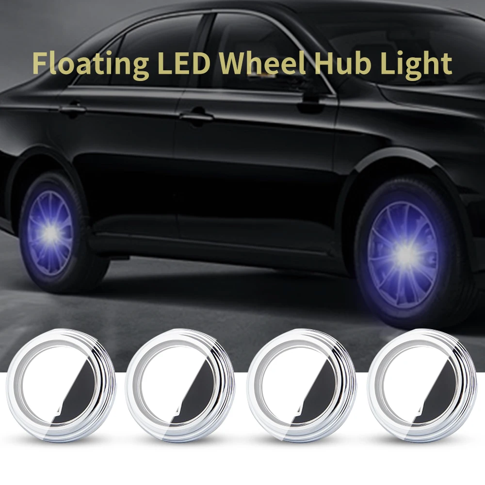 For Lincoln 55mm Hub Light Car Floating Illumination Energy Wheel Caps