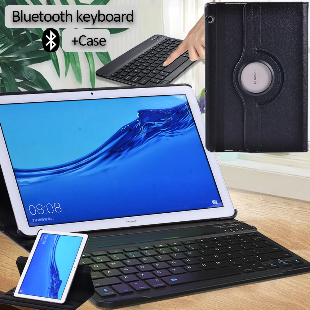 Capa para Funda Huawei Mediapad t5 10 t3 9.6 m5 Lite 10.1 360 Case Rotativo Titular Capa para Huawei Matepad t3 10 9.6 Polegada Case