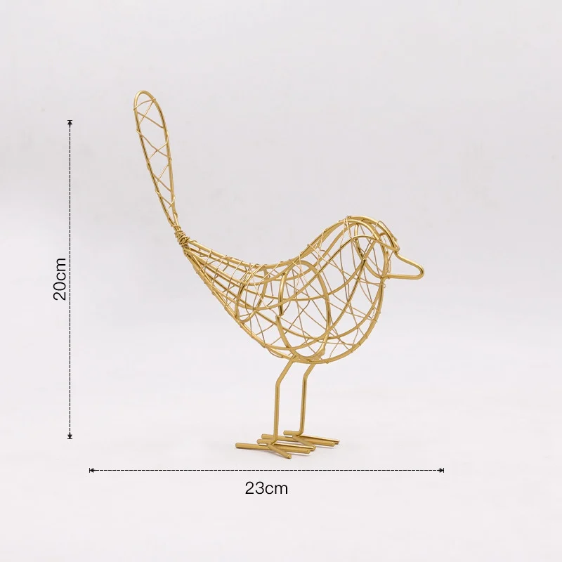 VILEAD Iron Bird Figurines Nordic Abstract Statue Miniatures Animal Home Decoration Accessories Interior Living Room Desk Decor