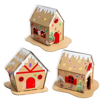 

DIY Assemble Christmas House Simple Handling Good Material Flexibility Christmas Non-woven Fabric Wreath Hanging Ornament