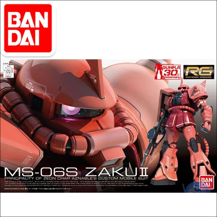 Original Gundam Rg 1 144 Model Ms 06s Zaku 2 Principality Of Zeon Char Aznable Mobile Suit The Origin Gto Assemble Model Action Model Building Kits Aliexpress