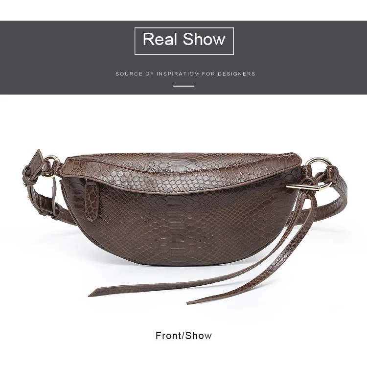 Модная женская поясная сумка со змеиным узором, Кожаная поясная сумка, тонкая женская нагрудная сумка, поясная сумка, кошелек для телефона, легко