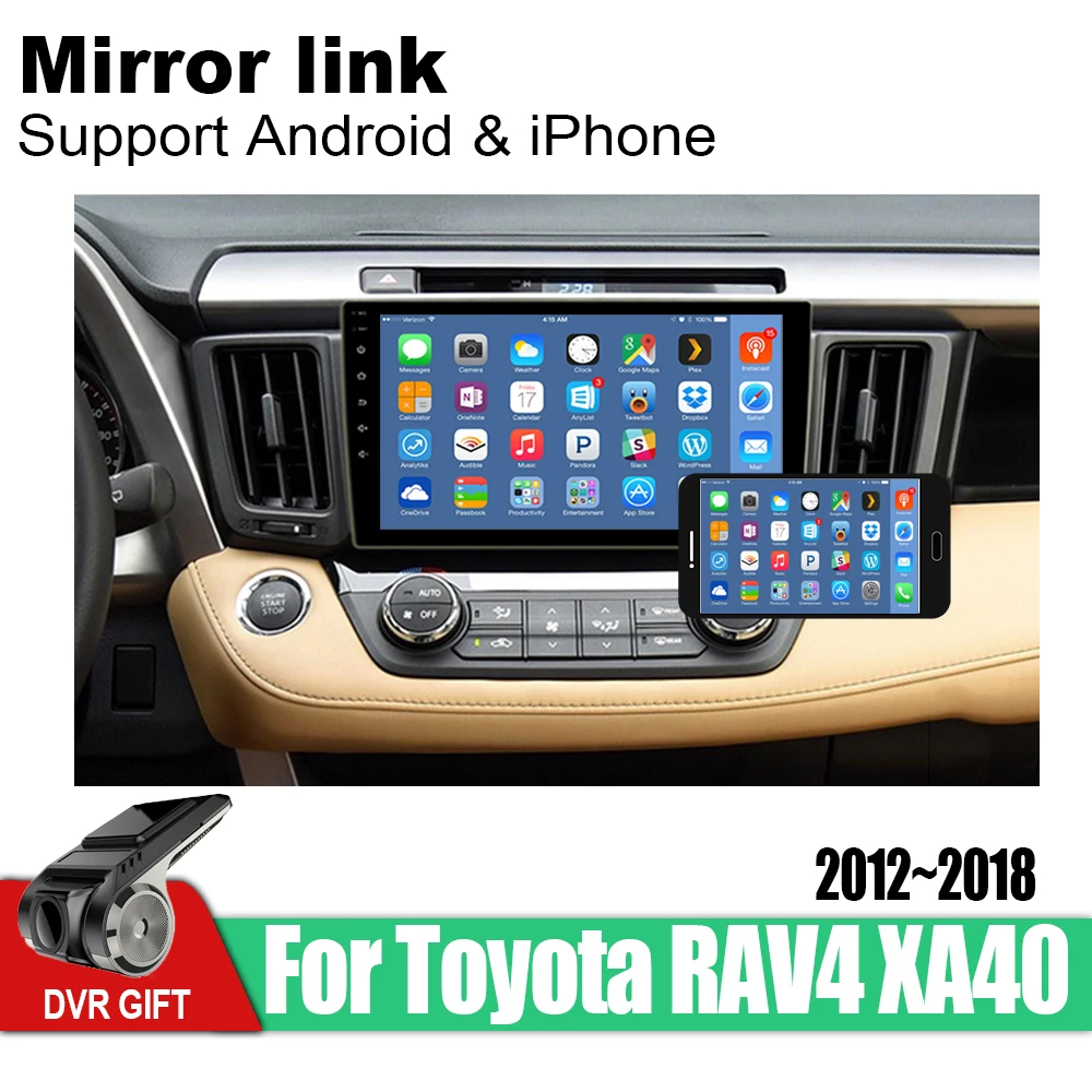 Автомобильный мультимедийный плеер ZaiXi 10 1 дюйма 2DIN Android Wi Fi HD Tochscreen GPS для Toyota RAV4 XA40