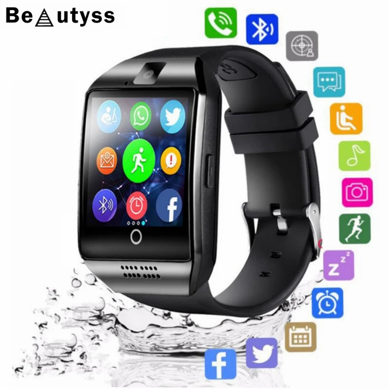 Beautyss Смарт часы для мужчин женщин Android Smartwatch Браслет подключен часы телефон трекер сна напоминание о звонках с SIM reloj