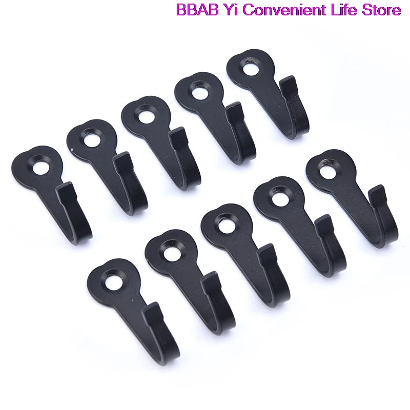 10 шт. крючки для ключей вешалки черные настенные деревенские пальто сумок шляп |