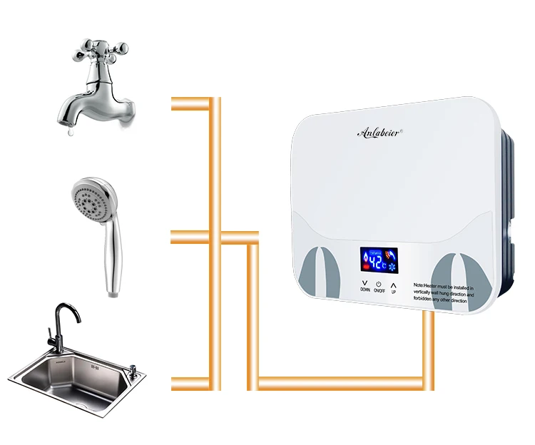 Anlabeier 220 V-240 V 1-5.5kW по технологии интеллектуального управления температурой мгновенный электрическая проточный водонагреватель