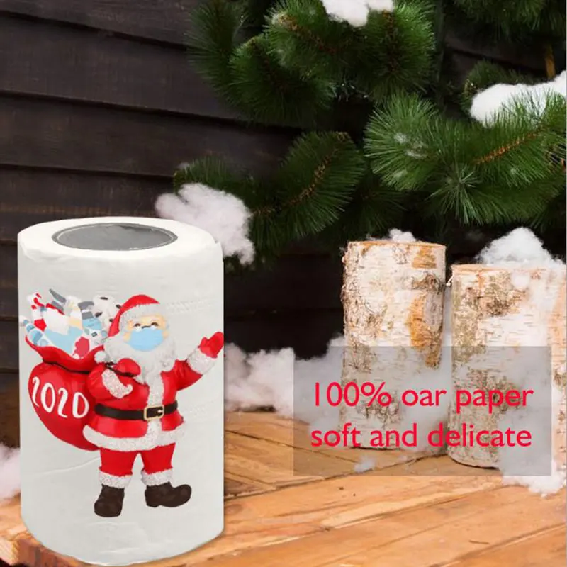 Рождественская туалетная бумага рулон туалетной бумаги для дома Санта-Клаус