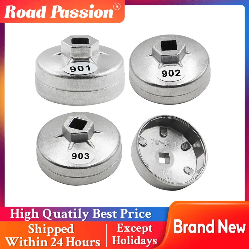 Oil Filter Wrench Road Passion Motorcycle 901 / 902 / 903 Type 14 Cap Style Oil Filter Wrench 65mm 67mm 74mm Inner Diameter For Honda Kawasaki
