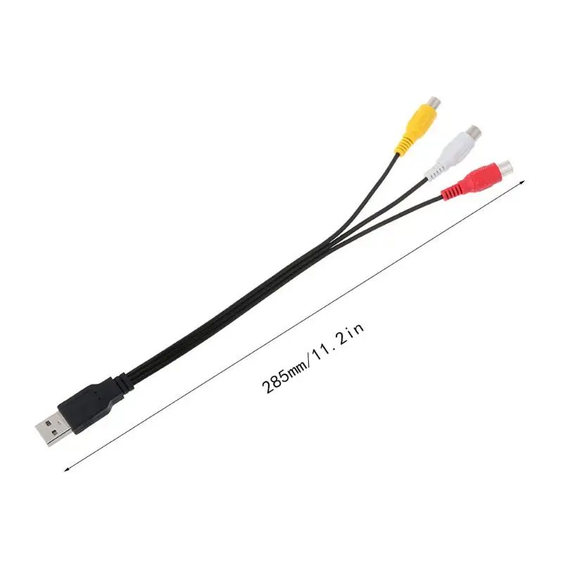 USB на RCA кабель USB штекер 3 RCA Женский Coverter стерео аудио видео кабель телевизионный адаптер провод AV A/V ТВ адаптер