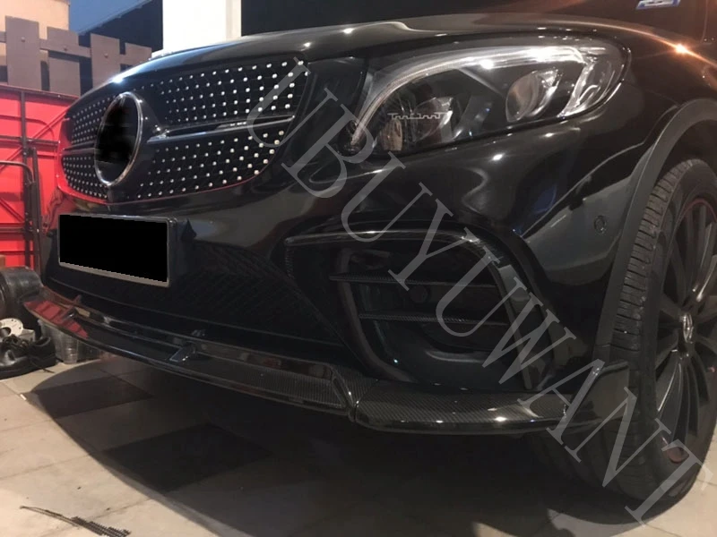 Для Mercedes-Benz X253 GLC200 GLC300 автомобиля ABS передний спойлер авто диффузор Бампер протектор украшения