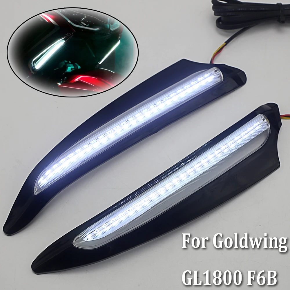 Motorcycle LED Lights Motorcycle Accessories GoldWing GL 1800 Front Lighted Vent Trim LED Light Turn Signal Kit For HONDA Gold Wing F6B GL1800