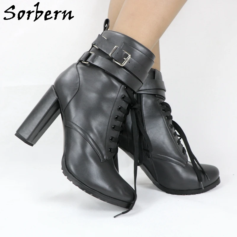 Womens Shoes Chunky Platform Boots 