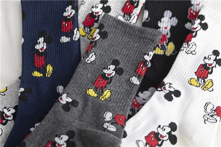 Осень и Новинка зимы Стиль женские носки INS повязка с изображением Mickey, поглощающие запах спортивные носки для детей, Южная Корея Хай-стрит Hong волна Soc