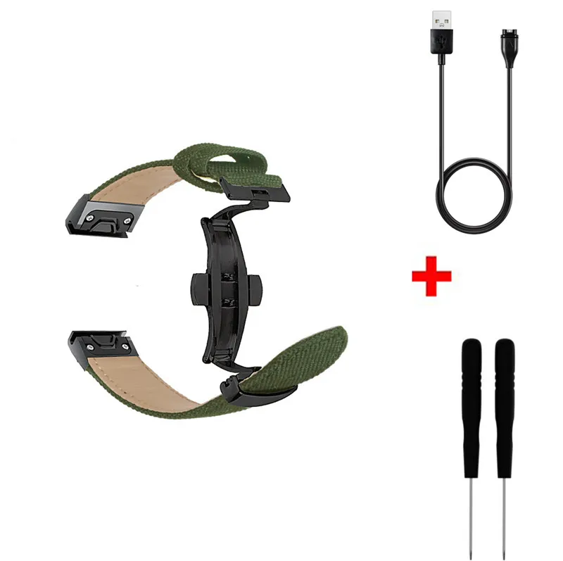 3 в 1 быстроразъемные наручные часы для Garmin Fenix 5X5 5S Plus 3 3 огнеупорные часы браслет+ usb-кабель для зарядки для Garmin Fenix ремешок - Цвет: Color14