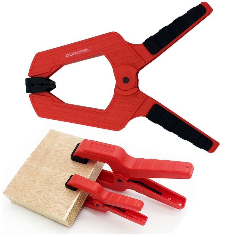 4PCS Carpenter Spring Clamps Tool Plastic Spring Clamp Strong Heavy