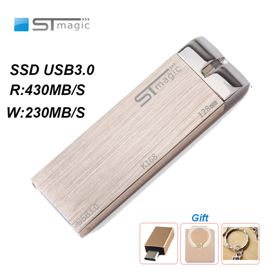 STmagic SSD USB3.0 64/128 Портативный твердотельный накопитель флэш-накопитель PC внешняя 430 МБ/с. металлический диск USB флэш-накопитель для ноутбука ТВ проектор