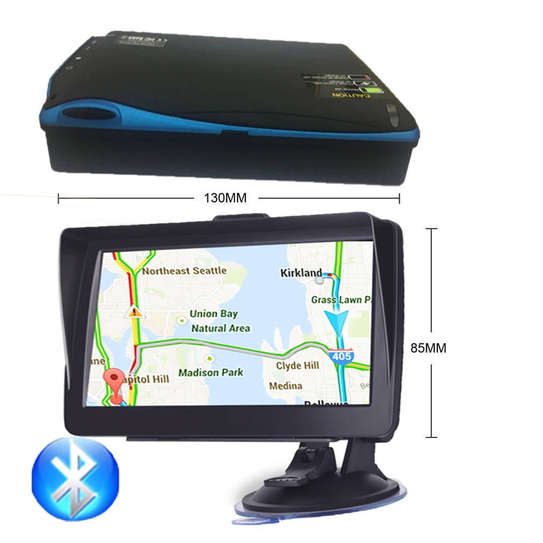 Автомобильный gps-навигатор 7 дюймов HD gps-навигатор для carFM Bluetooth Голосовая Автомобильная сигнализация автомобильная навигация с зажимом от солнца 256 Мб новейшая модель ЕС