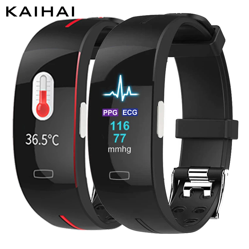 KAIHAI thermometer PPG EKG HRV BPM atem rate smart watch männer blutdruck  messung fitness smartwatch für android frauen|Smart Watches| - AliExpress