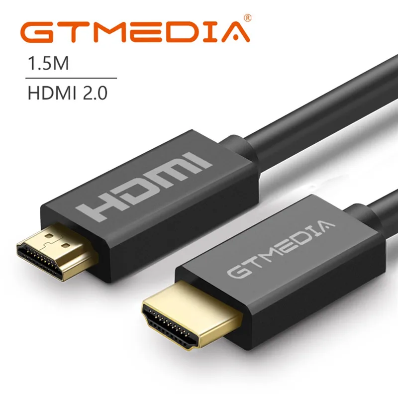 

GTMEDIA High Speed 2.0 HDMI Cable Male to Male 3D 4K HD for Monitor Computer TV PS3/4 Projector HDTV Set Top Box 1.5M