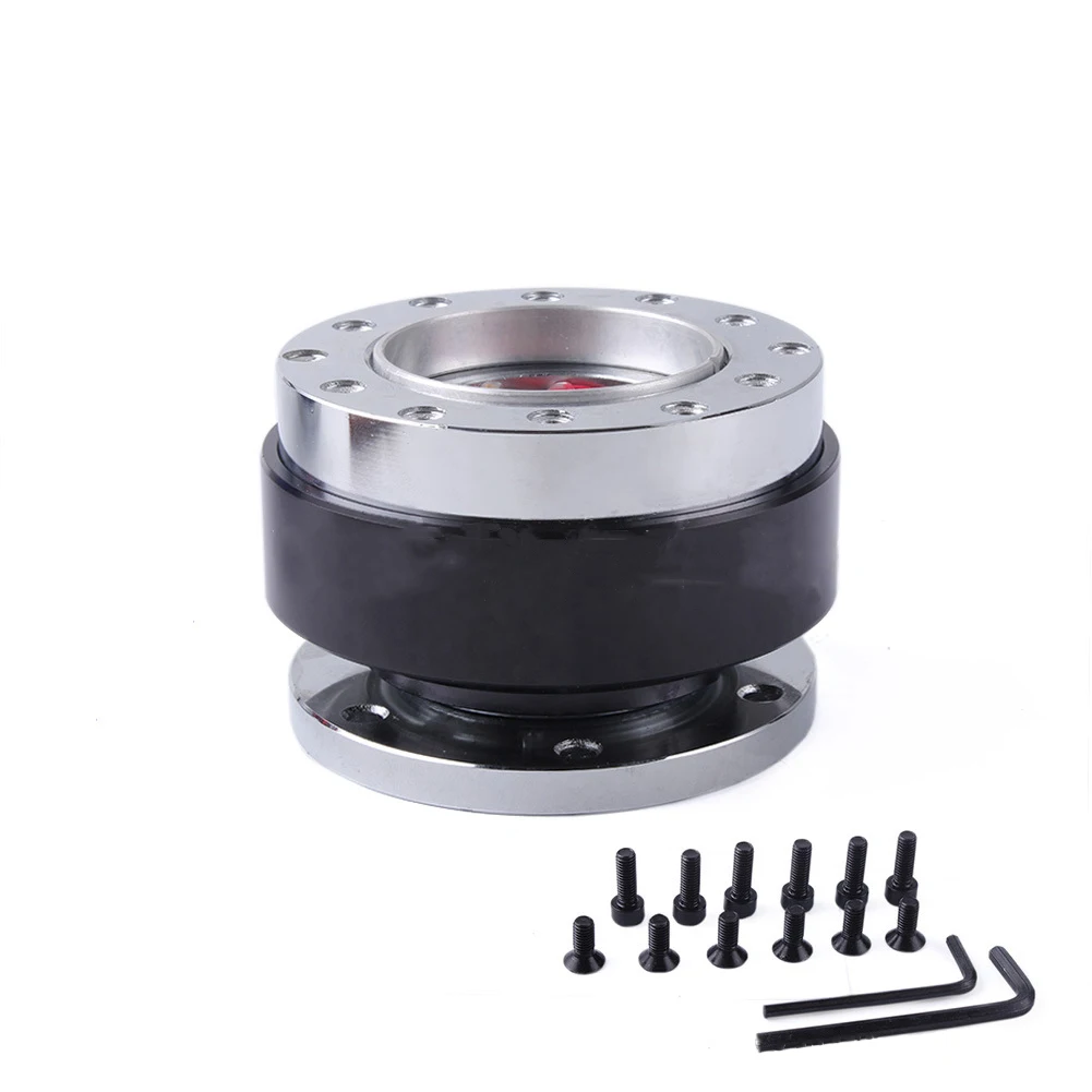 Черный Замена Refit Quick Release Hub рулевое колесо мини принадлежности для гонки металлический автомобиль износостойкий адаптер интерьер Универсальный - Цвет: Черный