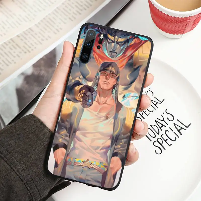 JOJO BIZARR ADVENTUR Ốp Lưng Điện Thoại Huawei P20 P30 P40 Lite Pro P Thông Minh 2019 pu case for huawei Cases For Huawei