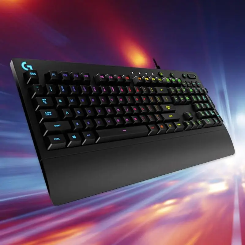 Оригинальная Проводная Механическая игровая клавиатура logitech G213 с 108 клавишами, полный размер, эргономичный дизайн, игровая клавиатура с RGB Подсветкой
