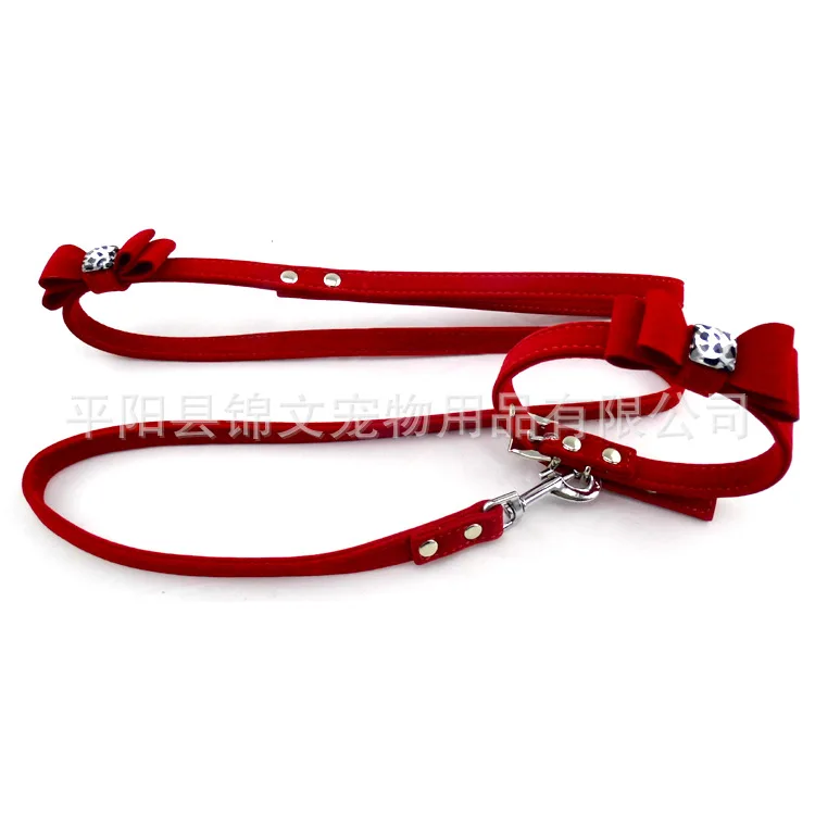 

Pet Traction Rope Bow Neck Ring Small Dogs Pomeranian Teddy Pet Cat Pendant Pet Supplies Pet Traction