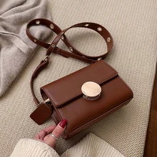 Ретро Гонконгский стиль маленькая сумка женская Новая мода Корейская версия универсальная сумка-мессенджер простая сумка на одно плечо квадратная сумка