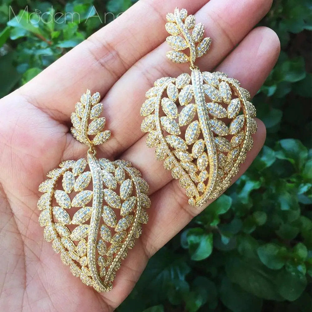 ModemAngel 64 мм Роскошные листья с покрытием из микрофибры циркониевые трехцветные