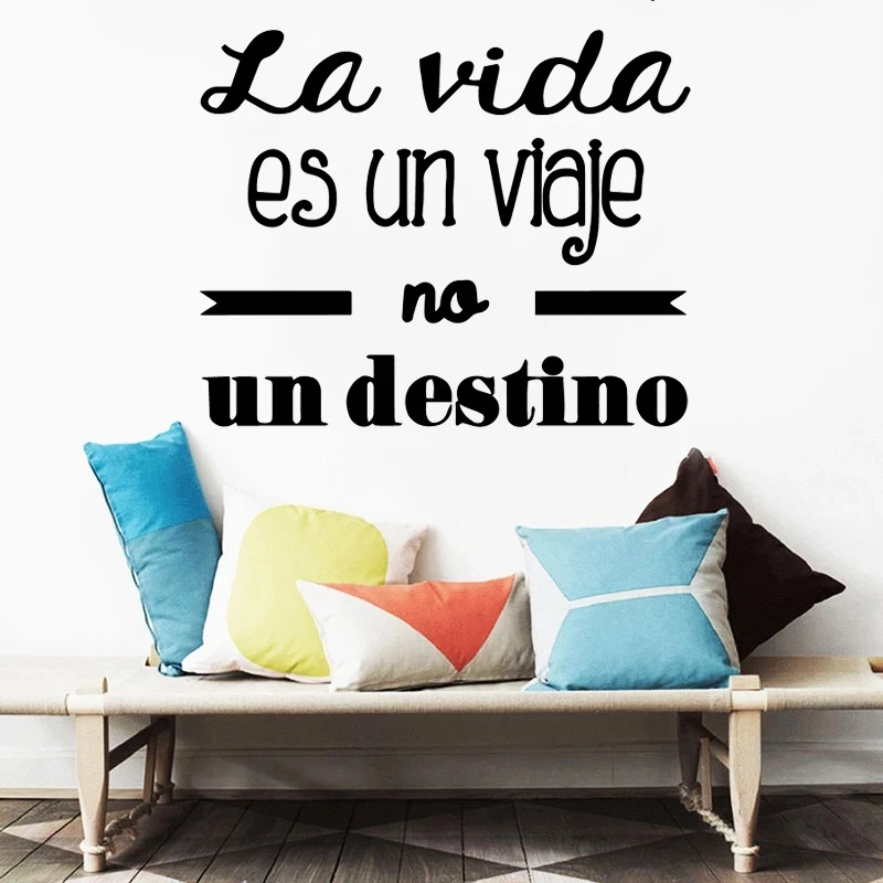 Removable Spanish Quote Recipe Wall Stickers Decor Biblical Character Vinyl Art Kitchen Decor Restaurant Window Decals HY9996