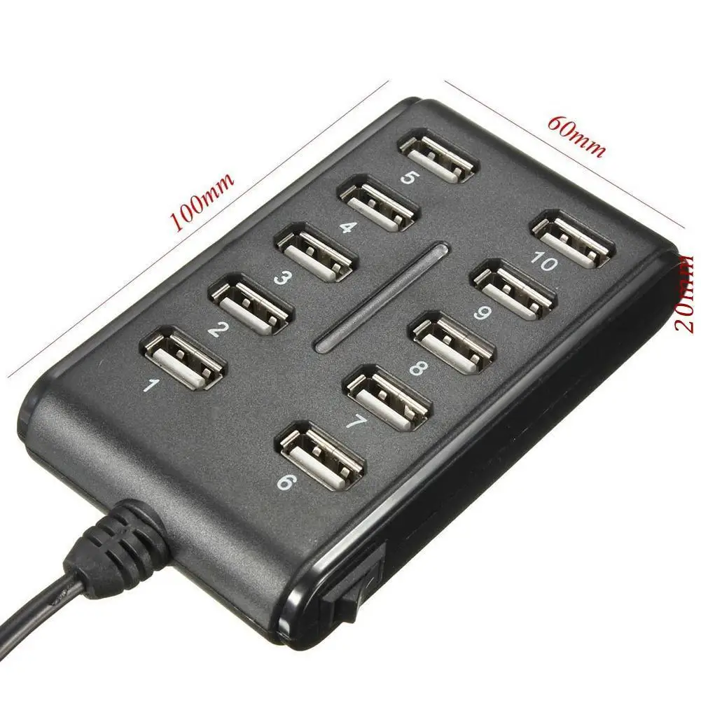 10-in-1 Usb Hub 10 Ports 5v 480mbps Portable Splitter Extension Equipments Data Transmission Charging Usb 2.0 Hub Adapter - Docking Stations & Usb Hubs AliExpress