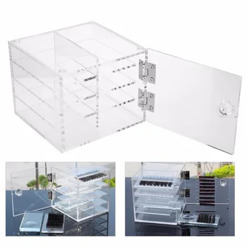 

8 Layers clear Eyelash Storage Box Makeup Display Container Eyelashes Holder Case Grafting Eyelash Transparent Box Extension