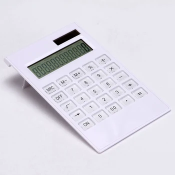 

Hot Sale Creative Slim Portable Mini 12 Digital Calculator Solar Energy Crystal Keyboard Dual Power Supply 18.5*11*0.5CM