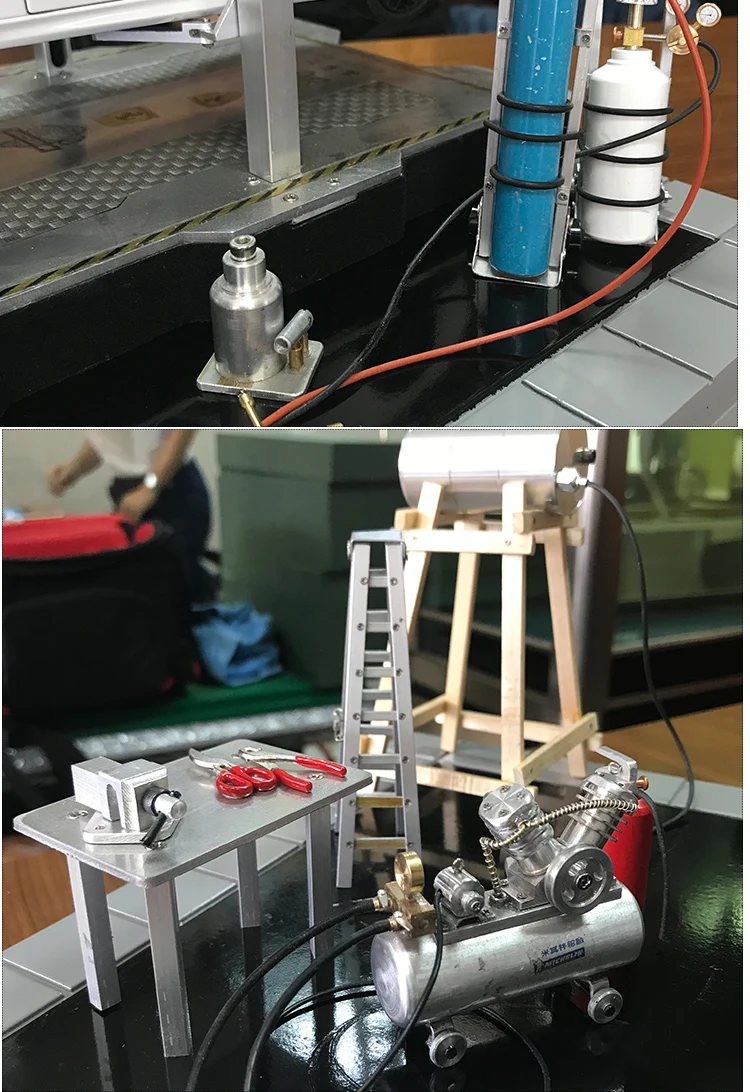 1:18 высокое моделирование DIY бутик модель автомобиля ремонт сайт Набор Модель Ремонт магазин аксессуары Лифт обслуживание завод без автомобиля