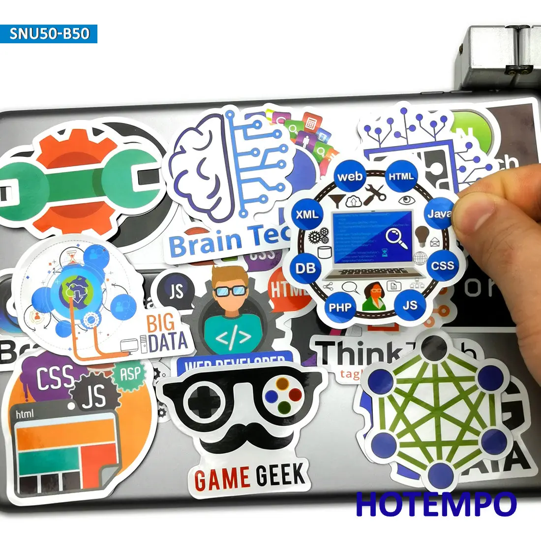 50 stücke Internet Programme Programmierer Big Data HTML5 Software Aufkleber für Handy Laptop Koffer Skateboard Aufkleber Aufkleber – Detail 4
