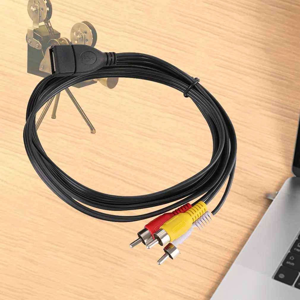 5ft USB гнездо для 3RCA штекер Видео A/V адаптер для видеокамеры кабель Шнур