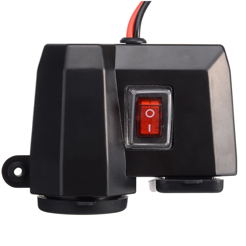 DC 5V 2.1A автомобильный лодочный мотоцикл двойной USB зарядное устройство красный светодиодный вольтметр Прикуриватель разъем для телефона gps