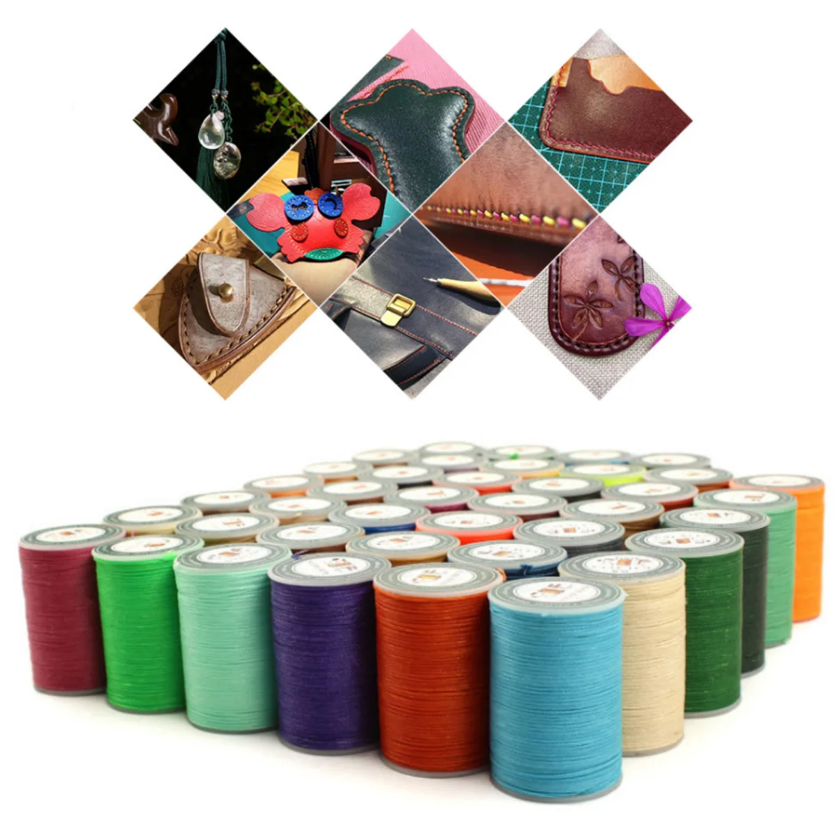 Polyester Microfiber Waxed Thread 0.8mm Cord For Hand Sewing Shoe String Stitching DIY Leather Hat Arts Wax Crafts | Дом и сад