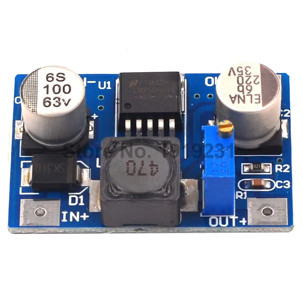 Регулируемый Модуль понижающего напряжения LM2596HV DC-DC 5-60V вход 1,25 V-30 V выход