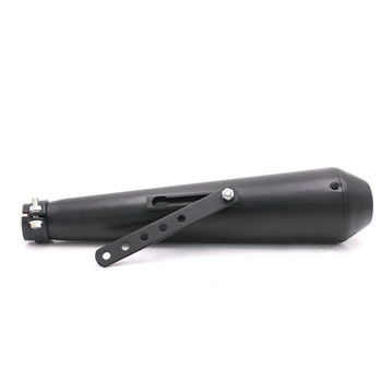 

Universal Motorcycle Exhaust Muffler Pipe Kit 35-43mm Vintage Modified Exhaust Racing Pipe for Cafe Racer Bobber Chopper Black