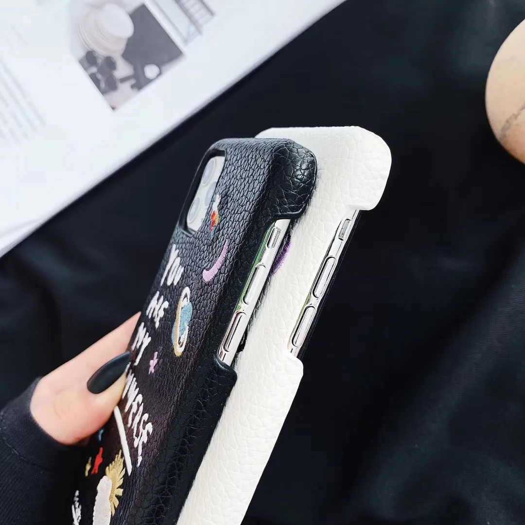Модный Роскошный чехол с вышивкой 3D Cortex Planet для iphone 11 pro X XR XS Max 7 8 plus funny you are my universe, чехол для пары