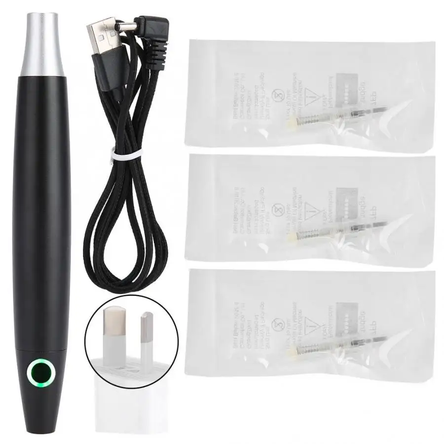 EU Plug Игла для пирсинга, микроблейдинг, машина для макияжа, бровей, татуировка, ручка, стабильная 35000 об/мин, 100-240 В, Иглы для татуировки - Цвет: EU Plug