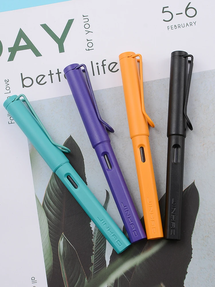 Новый перьевая ручка Jinhao 619 ручек молочного цвета Пластик матовая Stylo шлейфа Vulpen