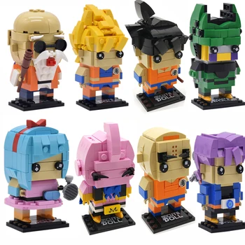 

Dragon Ball Brickheadz Cartoon SuperHero Vegeta Goku set Model Building Block Bricks Heads Toy For Kids Gifts