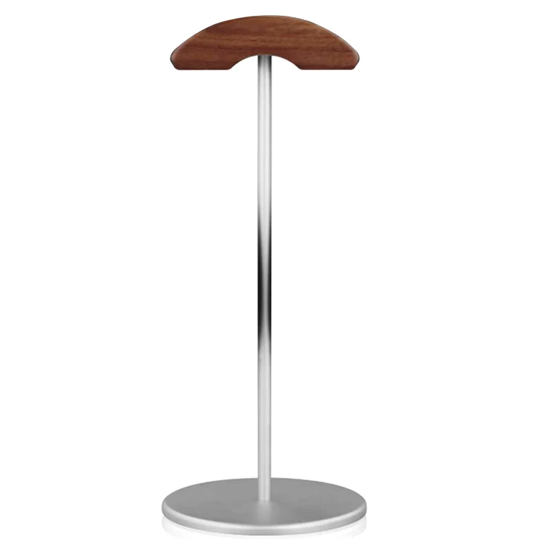 Headphone Stand Walnut Wood Aluminum Headset Stand Nature Walnut Gaming Headset Holder with Solid Heavy Base