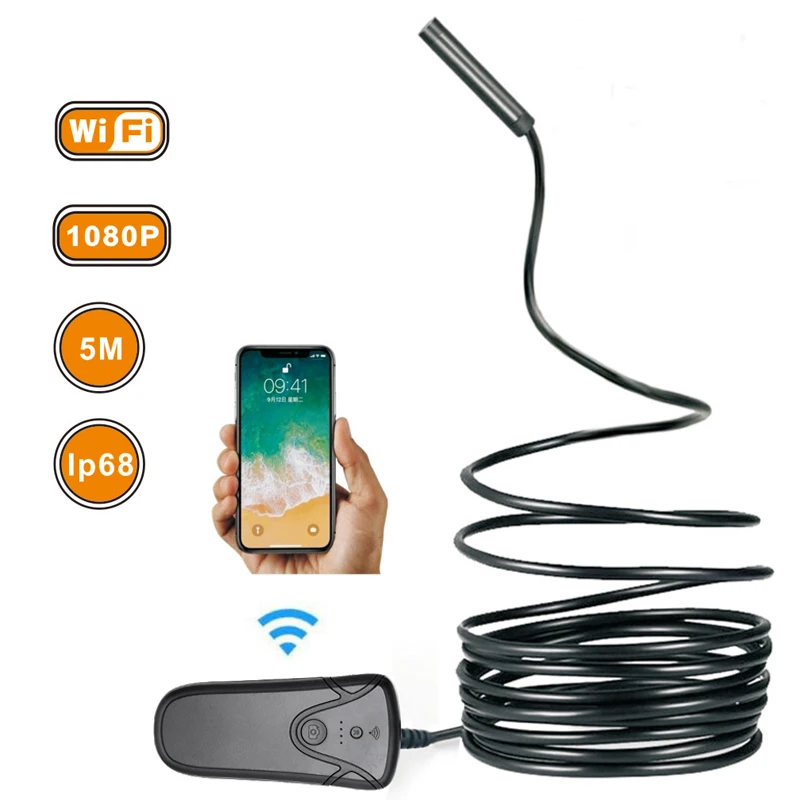 

WIFI Endoscope Camera Waterproof Inspection Camera Endoscope Borescope IOS Endoscope for Android Smartphone Iphone Endoscopio
