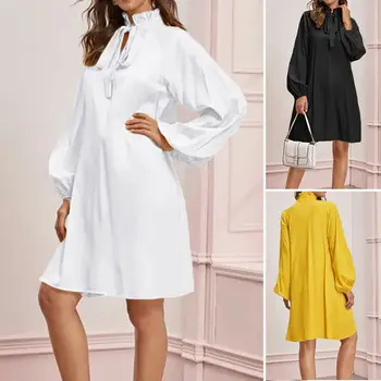 

ZANZEA Women's Dress Sexy Mini Vestidos 2020 Fashion Ladies Ruffles Neck Long Shirts Dresses Beach Party Sundress Robe Femme 5XL
