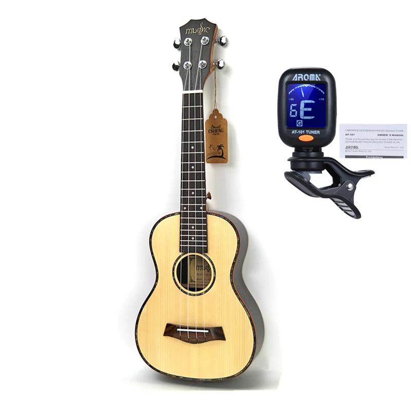 ukulele set 2 SevenAngel 2" тенор Гавайские гитары укулеле ель твердой древесины топ только Ukelele Гавайская 4 струнная гитара электрическая УКУ с звукоснимателем эквалайзером - Цвет: ukulele set 2